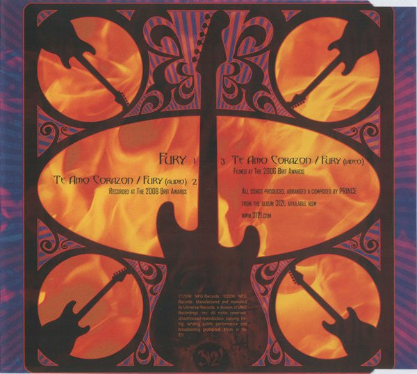 Prince : Fury (CD, Single, Enh)