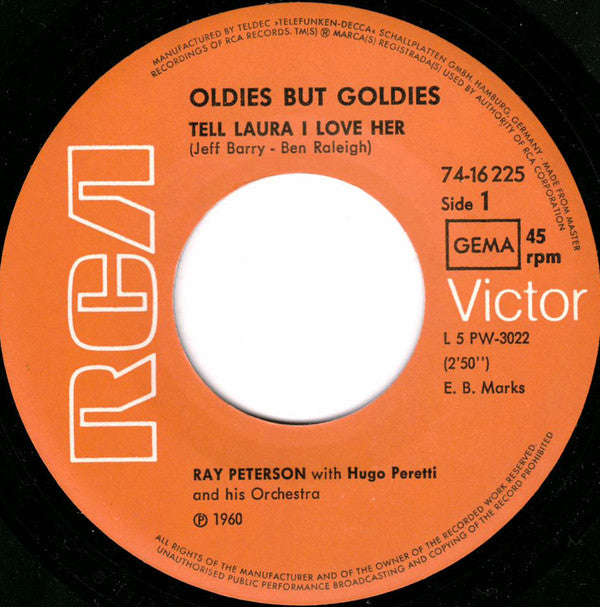 Ray Peterson / Floyd Robinson : Tell Laura I Love Her / Makin' Love (7", Single)