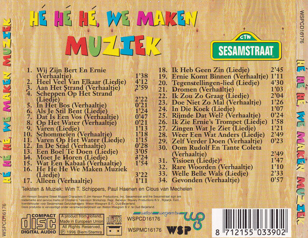 Bert & Ernie : Hé Hé Hé, We Maken Muziek (Doldwaze Avonturen Met Bert & Ernie) (CD, Album)