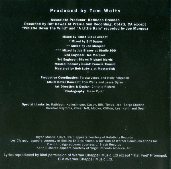 Tom Waits : Bone Machine (CD, Album)