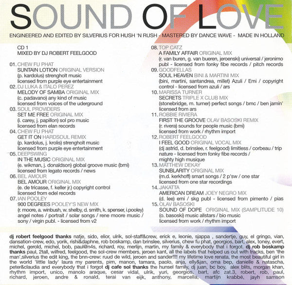 Various : Sound Of Love (2xCD, Comp, Mixed)