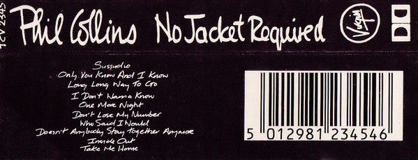 Phil Collins : No Jacket Required (Cass, Album, RP, Bla)