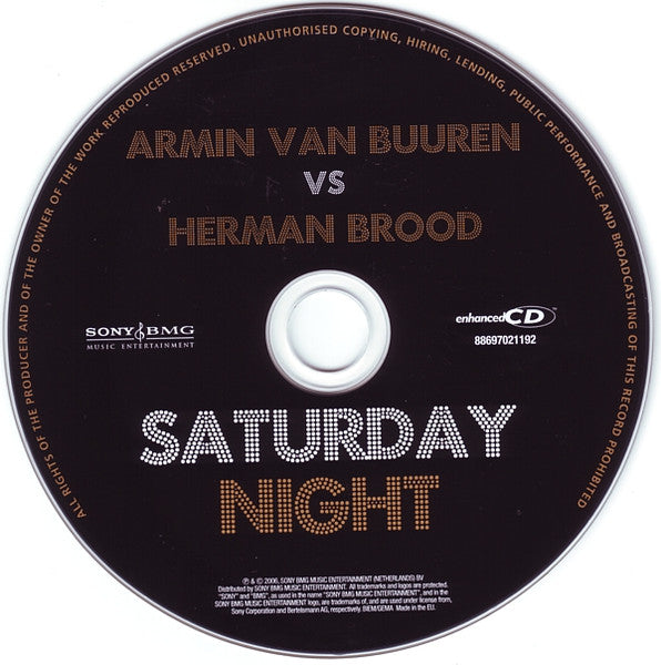 Armin Van Buuren Vs Herman Brood : Saturday Night (CD, Single, Enh)
