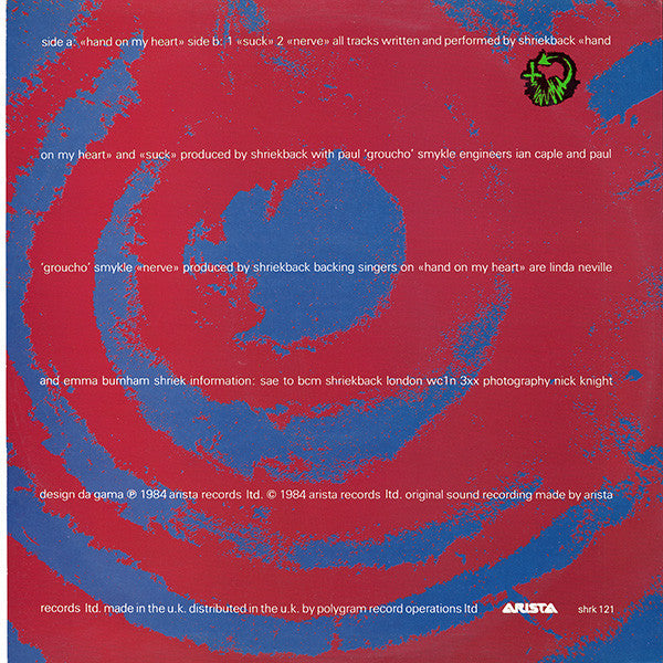 Shriekback : Hand On My Heart (12")