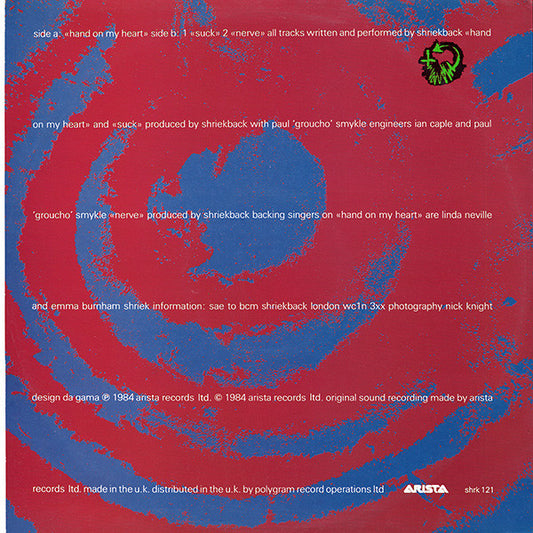 Shriekback : Hand On My Heart (12")