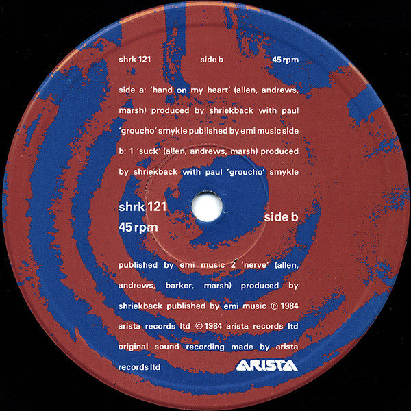 Shriekback : Hand On My Heart (12")
