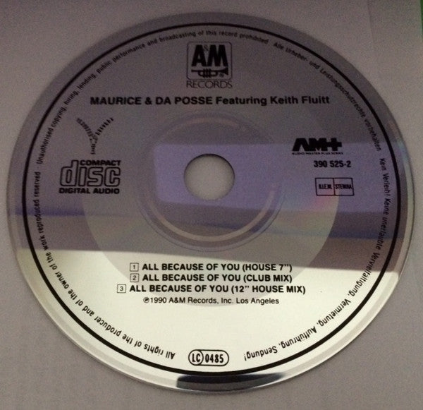 Maurice Joshua ,& Da Posse ,featuring Keith Fluitt : All Because Of You (CD, Maxi)