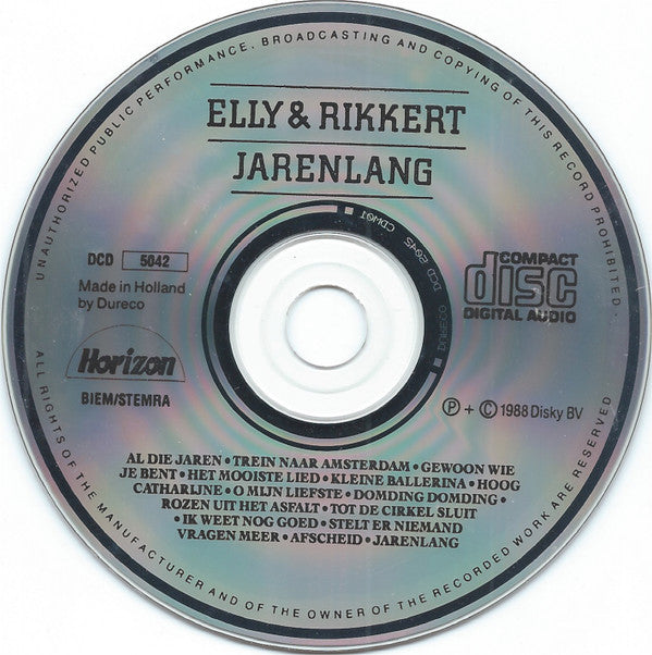 Elly & Rikkert : Jarenlang (CD, Album)