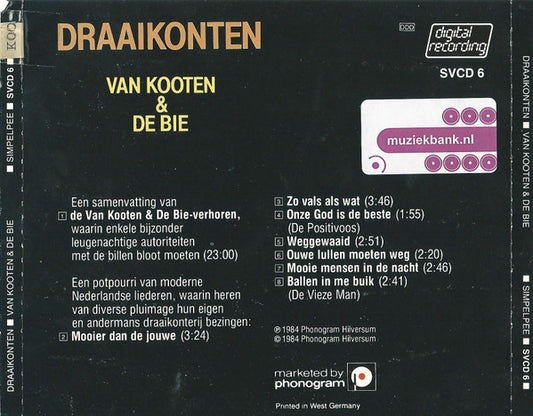 Van Kooten & De Bie : Draaikonten (CD, Album)