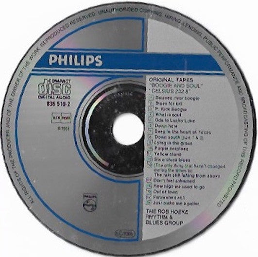 The Rob Hoeke Rhythm & Blues Group : Boogie And Soul / Celsius 232,8 (CD, Comp)