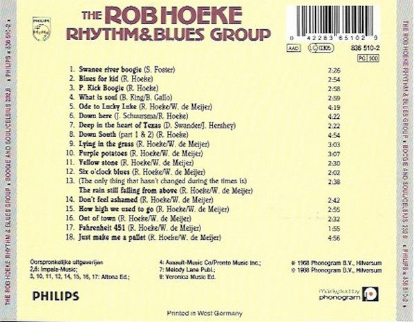 The Rob Hoeke Rhythm & Blues Group : Boogie And Soul / Celsius 232,8 (CD, Comp)