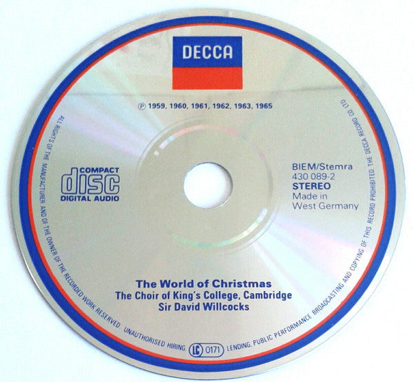 The King's College Choir Of Cambridge, David Willcocks : The World Of Christmas (CD, Album, RE, RM)