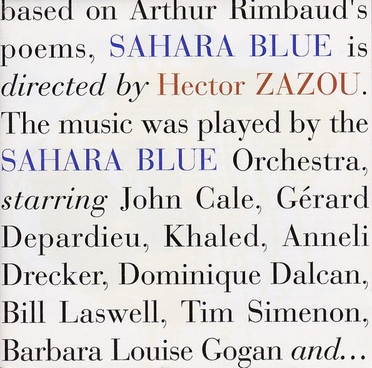 Hector Zazou : Sahara Blue (CD, Album)