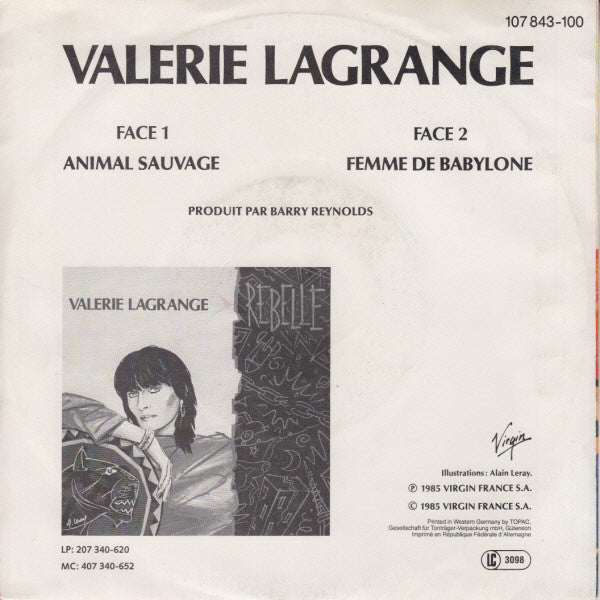 Valérie Lagrange : Animal Sauvage (7", Single)