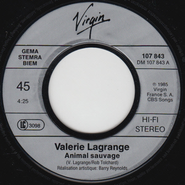 Valérie Lagrange : Animal Sauvage (7", Single)