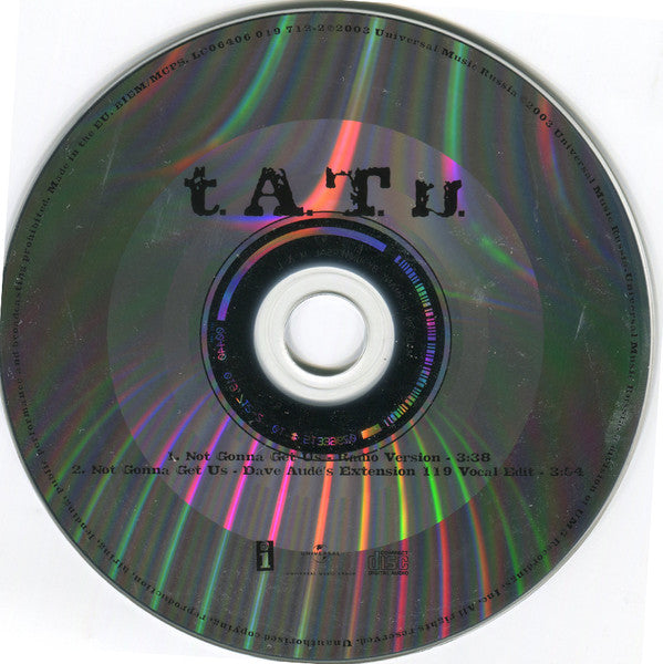 t.A.T.u. : Not Gonna Get Us (CD, Single, Car)