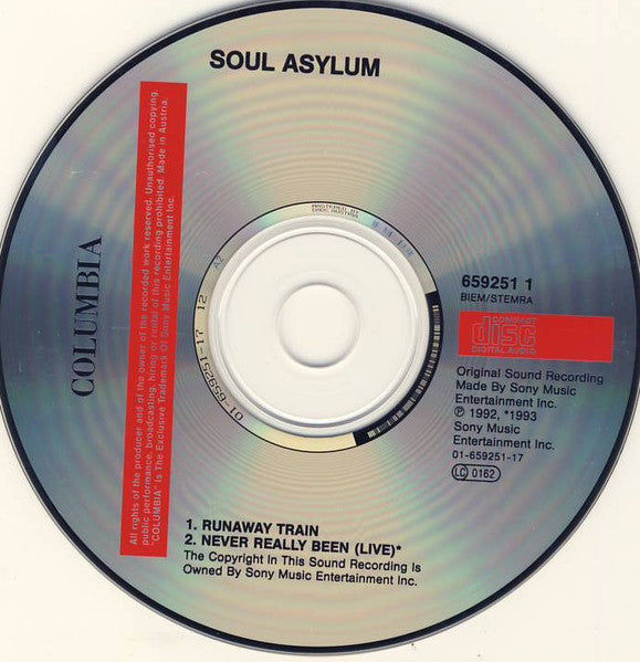 Soul Asylum (2) : Runaway Train (CD, Single, Car)