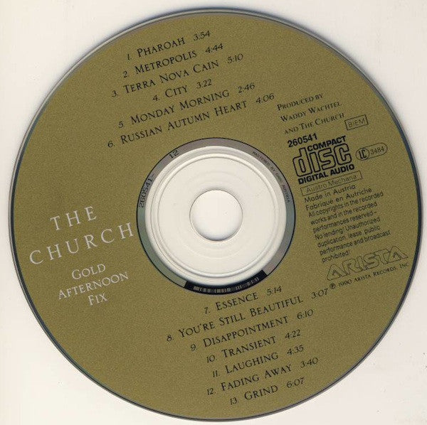 The Church : Gold Afternoon Fix (CD, Album)