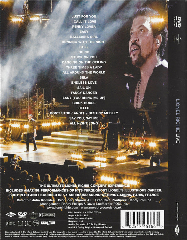 Lionel Richie : Live: His Greatest Hits And More (DVD-V)
