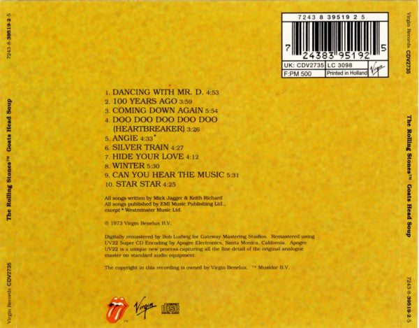 The Rolling Stones : Goats Head Soup (CD, Album, RE, RM)