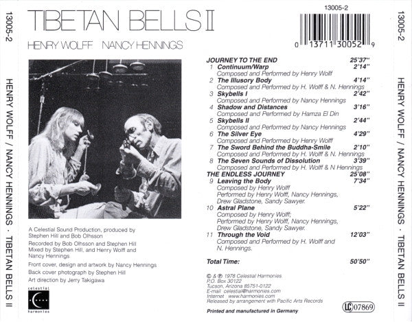 Henry Wolff & Nancy Hennings : Tibetan Bells II (CD, Album, RE, RP)