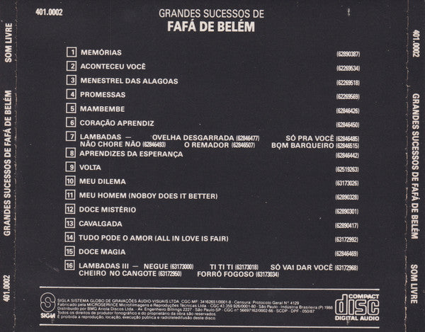 Fafá De Belém : Grandes Sucessos De Fafá De Belém (CD, Comp)