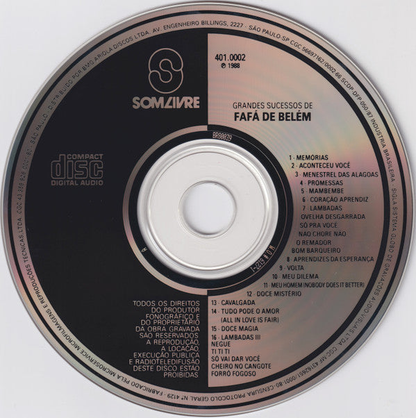 Fafá De Belém : Grandes Sucessos De Fafá De Belém (CD, Comp)
