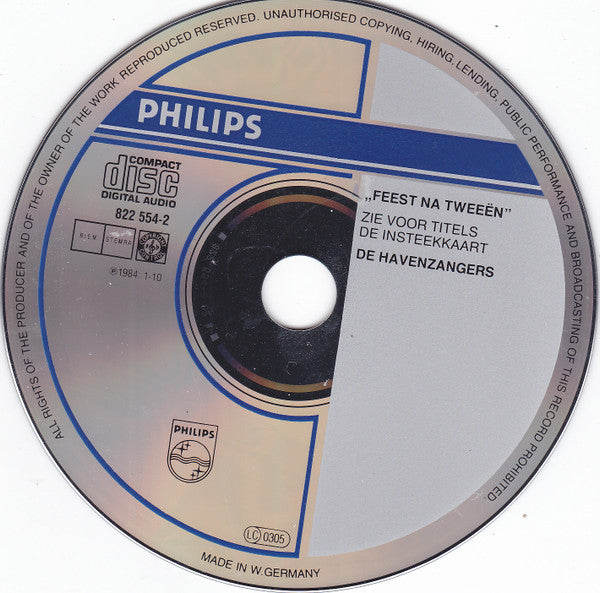 De Havenzangers : Feest Na Tweeën (CD, Album, RE)