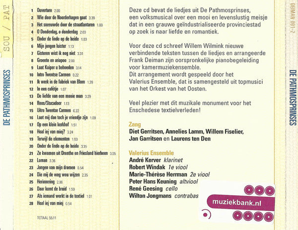 Toonarbeidersbond Twente Met Valerius Ensemble : De Pathmosprinses (CD, Album)