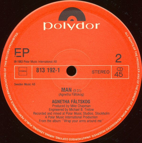 Agnetha Fältskog : The Heat Is On (12", EP, Maxi)