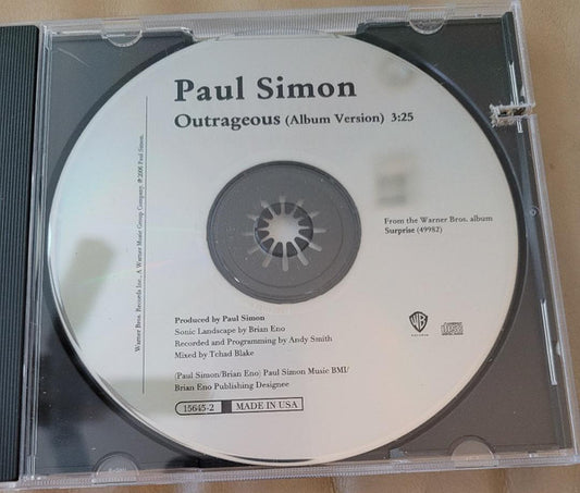 Paul Simon : Outrageous (Album Version) (CD, Single, Promo)