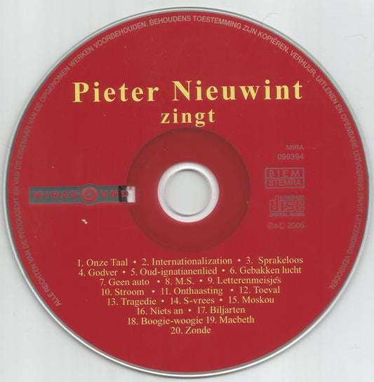 Pieter Nieuwint : Zingt (CD, Boo)