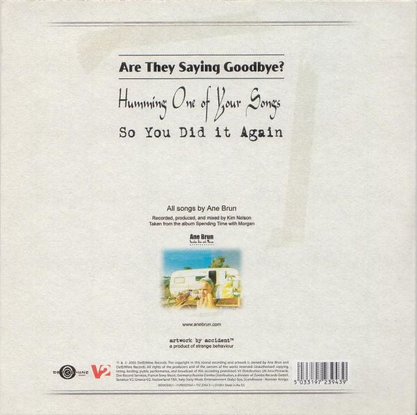 Ane Brun : Are They Saying Goodbye? (CD, Single)