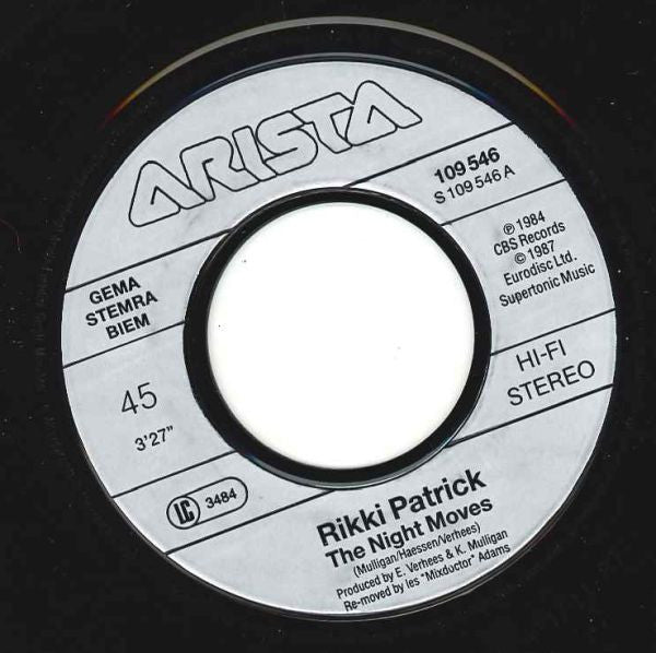 Rikki Patrick : Night Moves (7", Single)