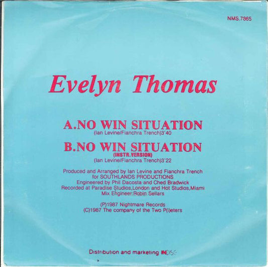 Evelyn Thomas : No Win Situation (7", Single)