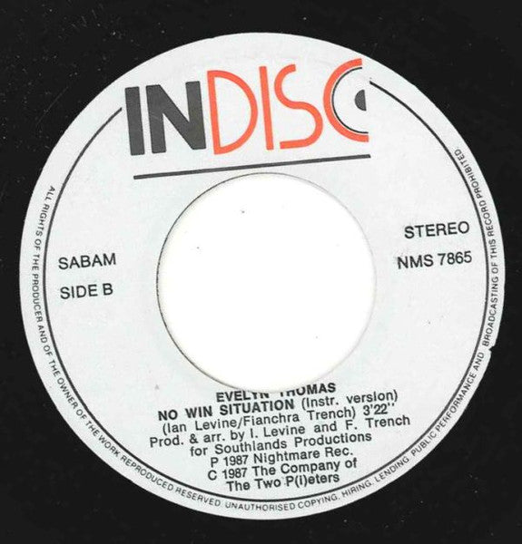 Evelyn Thomas : No Win Situation (7", Single)