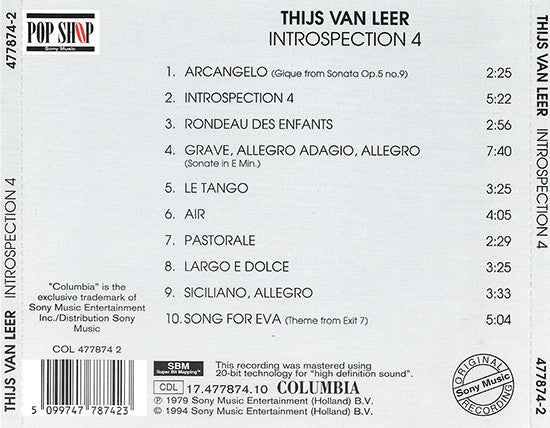 Thijs van Leer : Introspection 4 (CD, Album, RE)