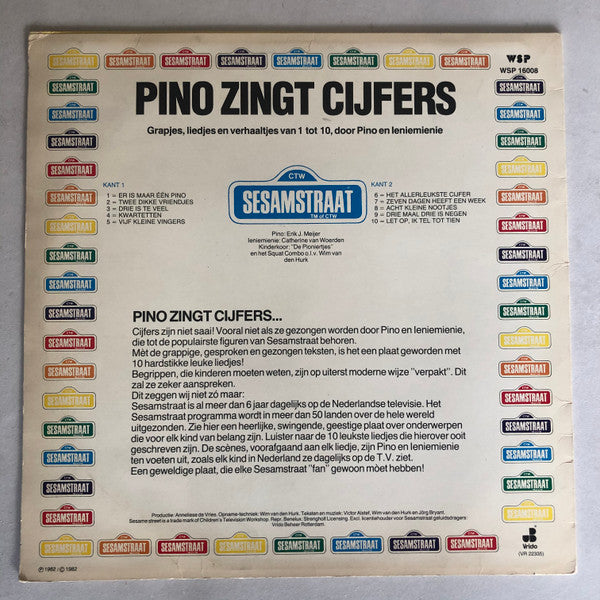 Sesamstraat : Pino Zingt Cijfers (LP, Album)