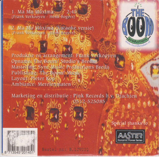 Johan Vlemmix : Ma Ma Máxima (CD, Single)