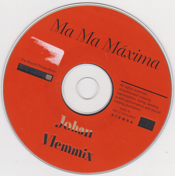 Johan Vlemmix : Ma Ma Máxima (CD, Single)