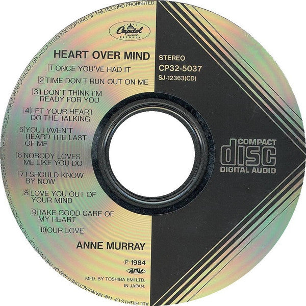 Anne Murray : Heart Over Mind (CD, Album)