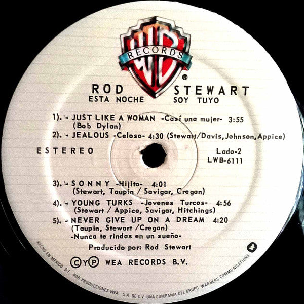 Rod Stewart : Tonight I'm Yours (LP, Album)