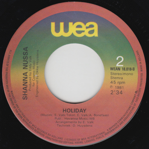 Shanna Nussa : Havanna (7", Single)