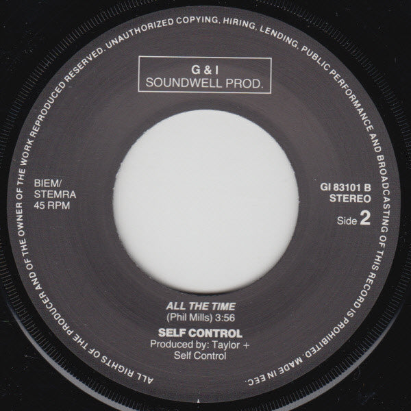 Self Control (8) : Highway (7", Single)