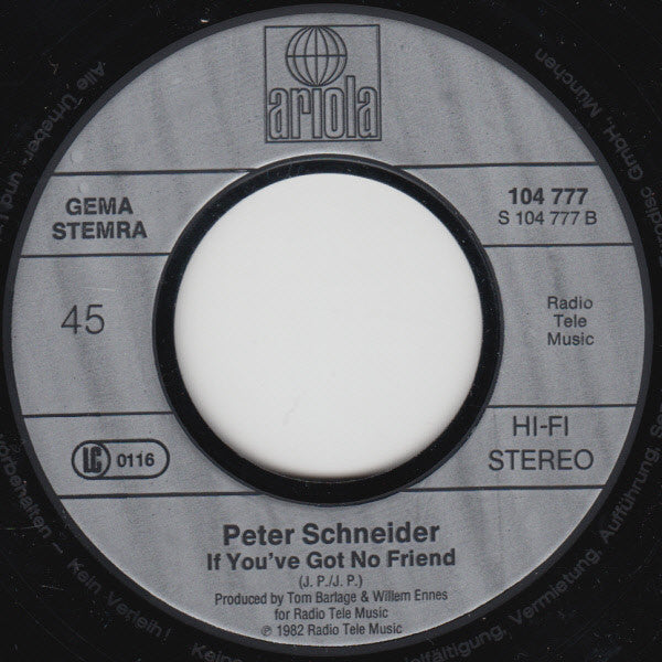Peter Schneider (4) : Love Is A Cabaret (7", Single)