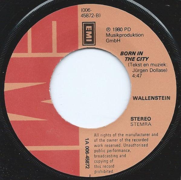 Wallenstein : Lay Down / Born In The City (7", Single)