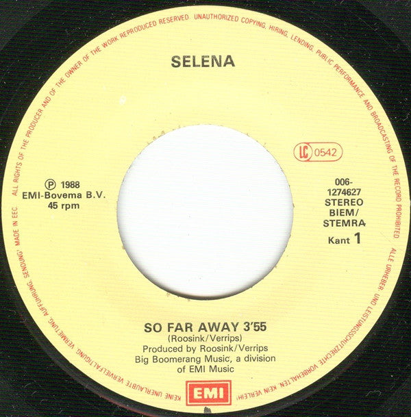 Selena (3) : So Far Away (7")