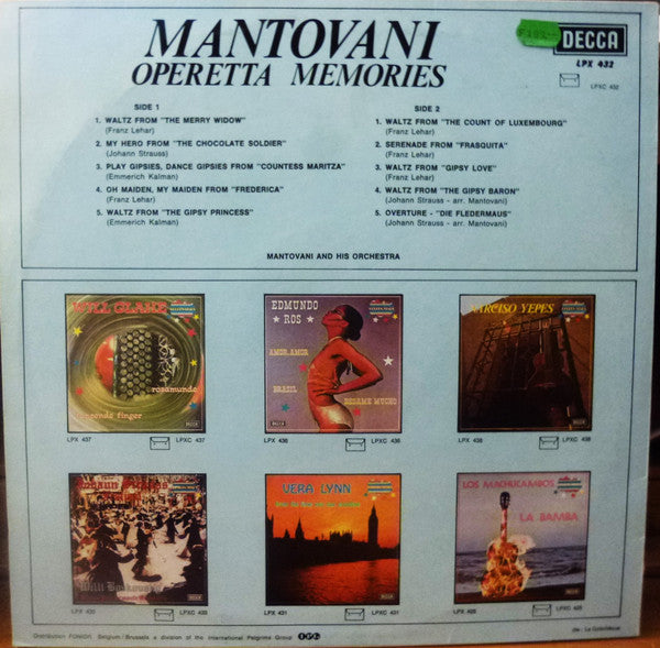 Mantovani And His Orchestra : Operetta Memories (LP, RP)