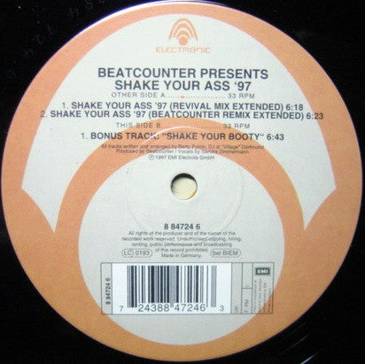 Beatcounter : Shake Your Ass '97 (12")