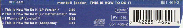 Montell Jordan : This Is How We Do It (CD, Single)